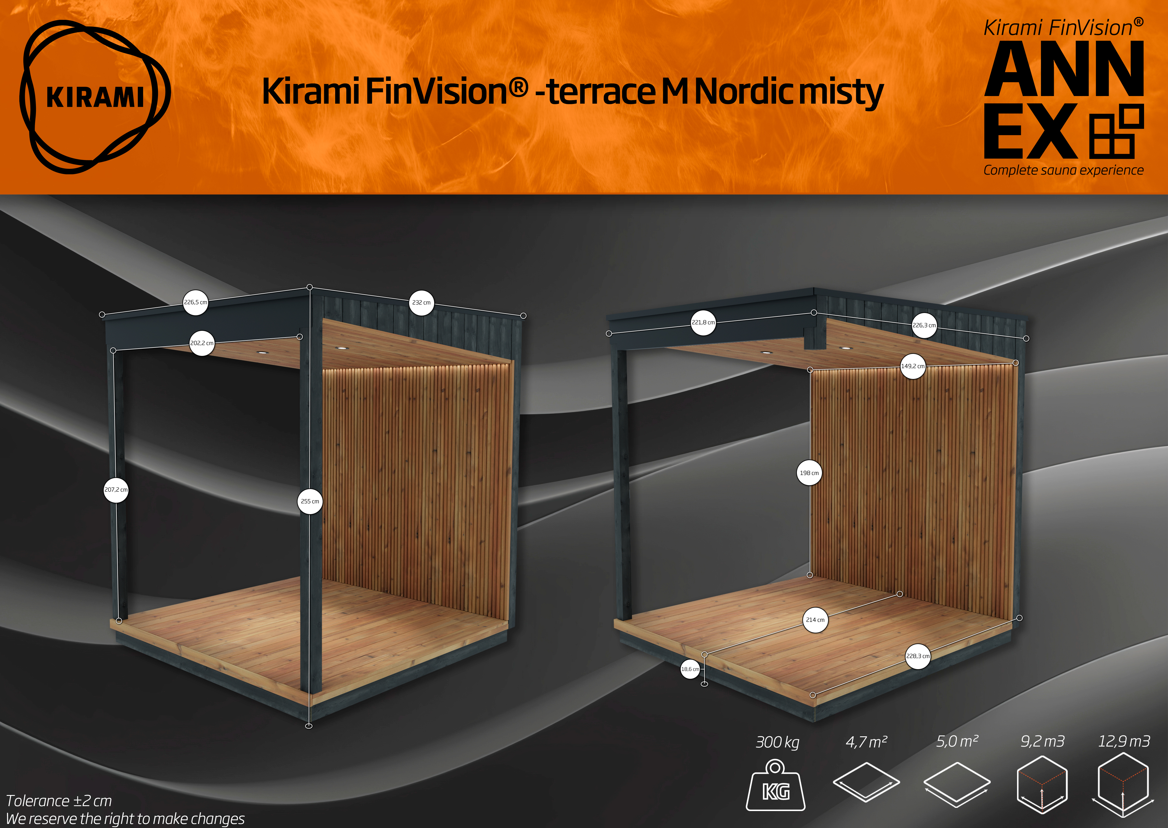 Kirami FinVision® -terras M Nordic misty