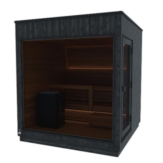 Kirami FinVision® -sauna Nordic misty, Harvia Virta Combi 10,8 kW elektrische kachel