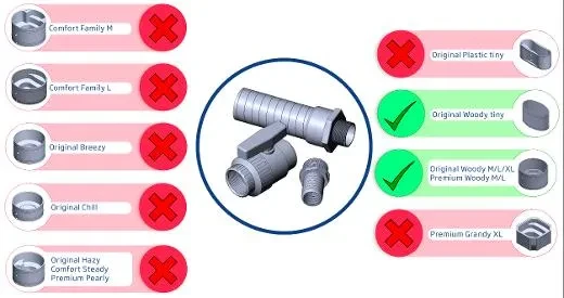 Woody kranen als verlengstuk voor de afvoer van Woody-hottubs.