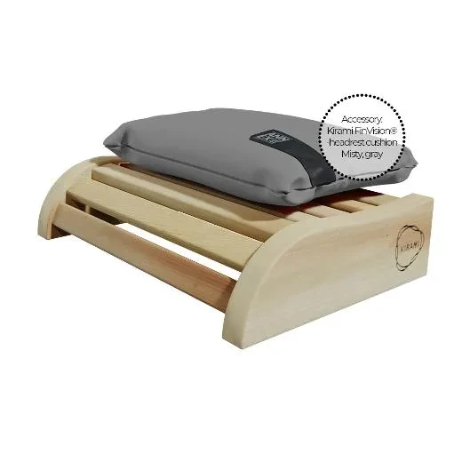 Kirami FinVision® -hoofdsteun, met grijs accessoire hoofdsteunkussen
