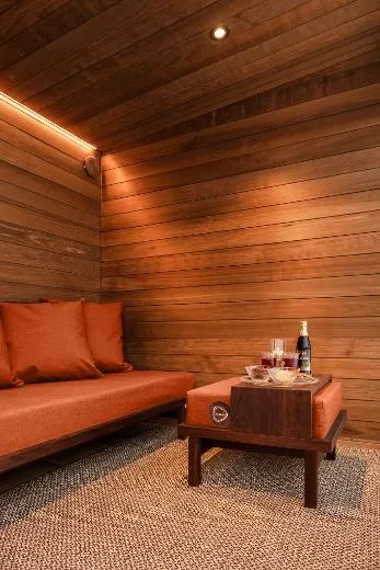 Kirami FinVision® -loungeset voor lounge, met oranje bekleding