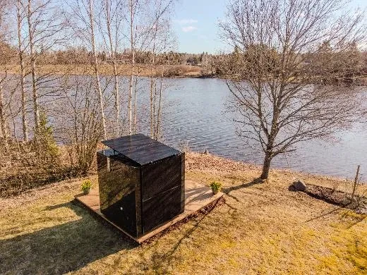 Kirami FinVision® -sauna M Zero (GlowBlack and CoralWhite)_Solarsystem model