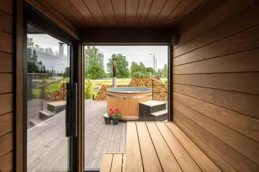 Kirami FinVision® -sauna S Misty | Je sauna opwarmen met een Harvia-kachel | Harvia Glow corner