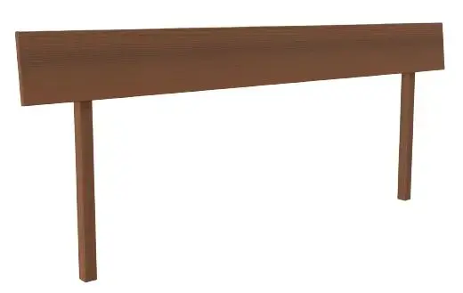 Kirami FinVision® -rugleuning voor banken, makkelijk te bevestigen aan de bank.