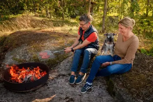 De Roasty Boss als vuurplaats en barbecue.