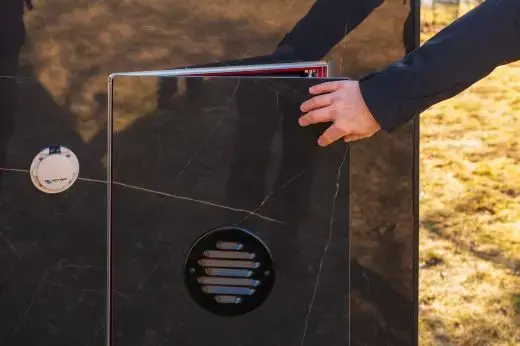 Kirami FinVision® -sauna M Zero (GlowBlack and CoralWhite)_Solarsystem model