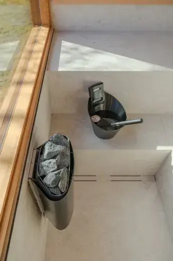 FilenameKirami FinVision® -sauna M Zero (GlowBlack and CoralWhite)_Harvia Delta3.6Kw_