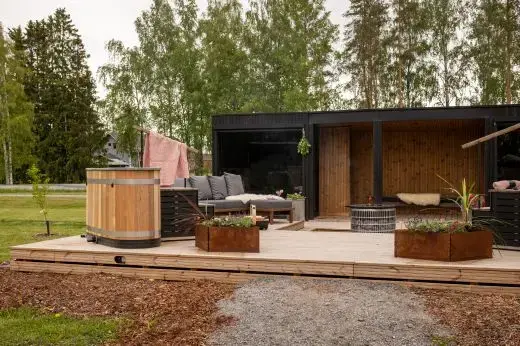 Kirami FinVision® -sauna M Misty, Harvia Virta Combi 10,8 kW - buitensauna